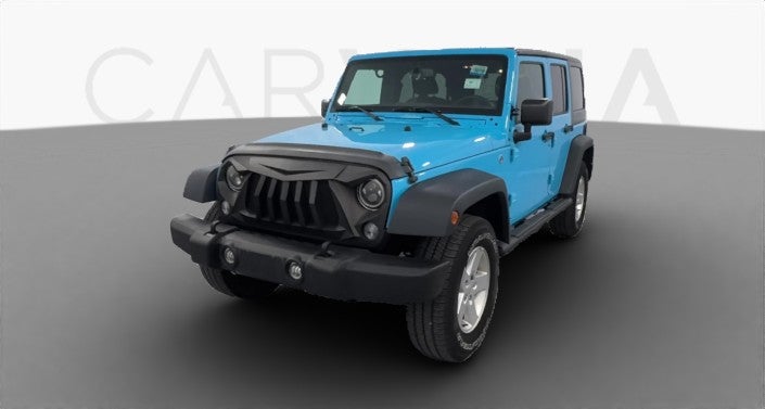Used 2017 Jeep Wrangler Unlimited in blue for Sale Online | Carvana