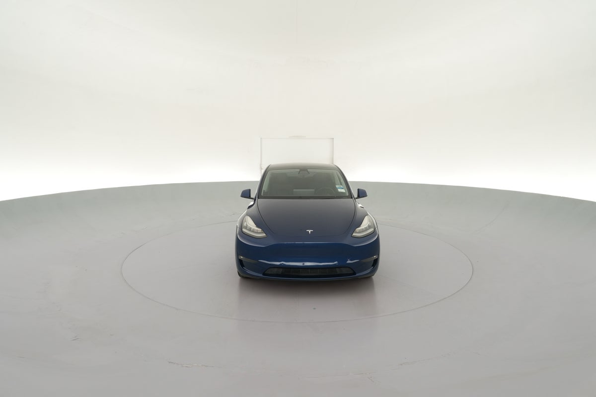 2022 Tesla Model Y Long Range All-Wheel Drive in Deep Blue Metallic — 360° view 1