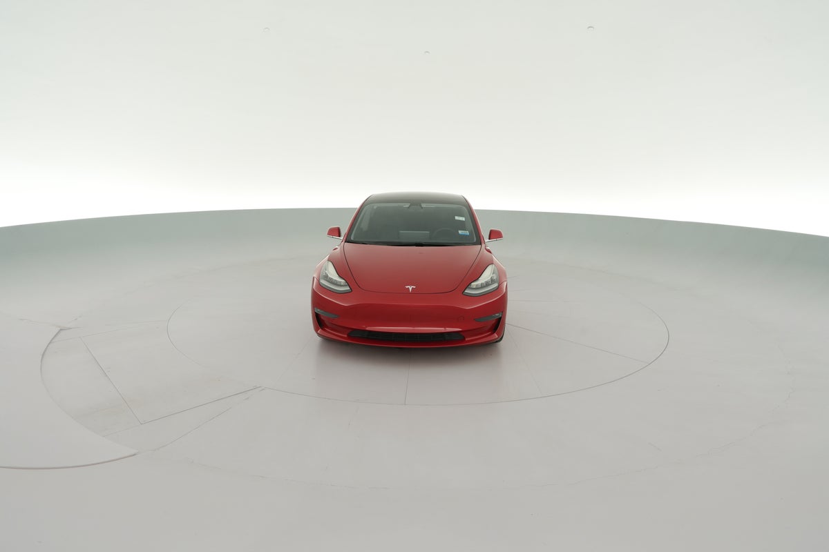 2020 Tesla Model 3 Long Range All-Wheel Drive in Red — 360° view 1