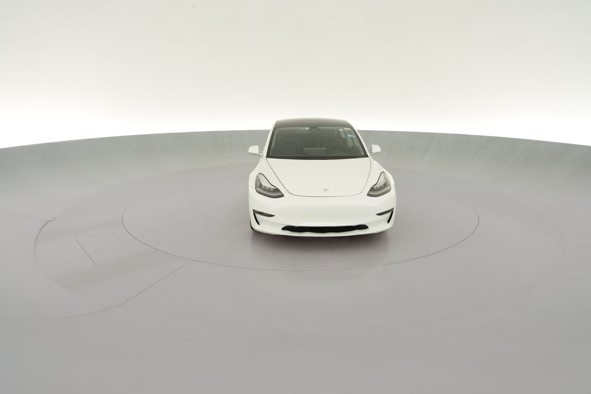 2020 Tesla Model 3 Long Range All-Wheel Drive in Pearl White — 360° view 1