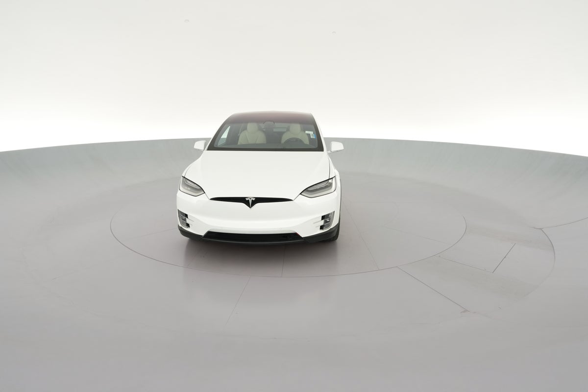 2020 Tesla Model X Long Range Plus in Pearl White Multi-coat — 360° view 1