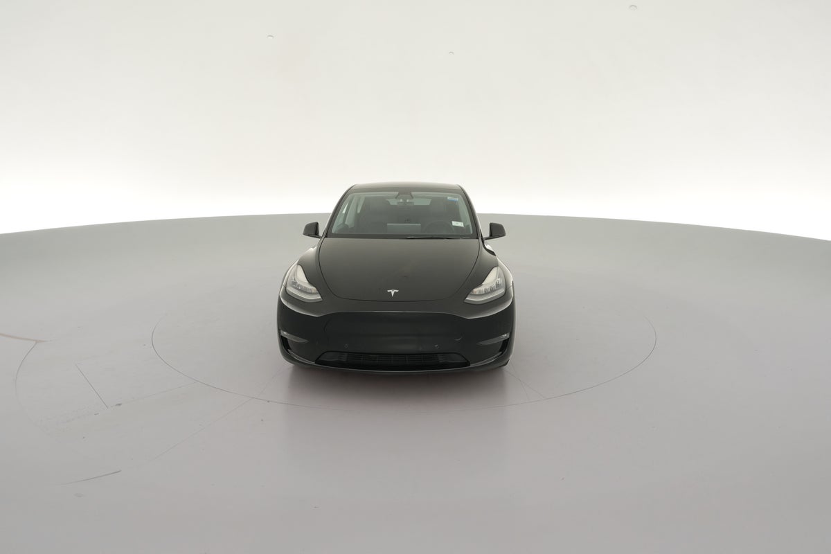 2021 Tesla Model Y Long Range All-Wheel Drive in Solid Black — 360° view 1