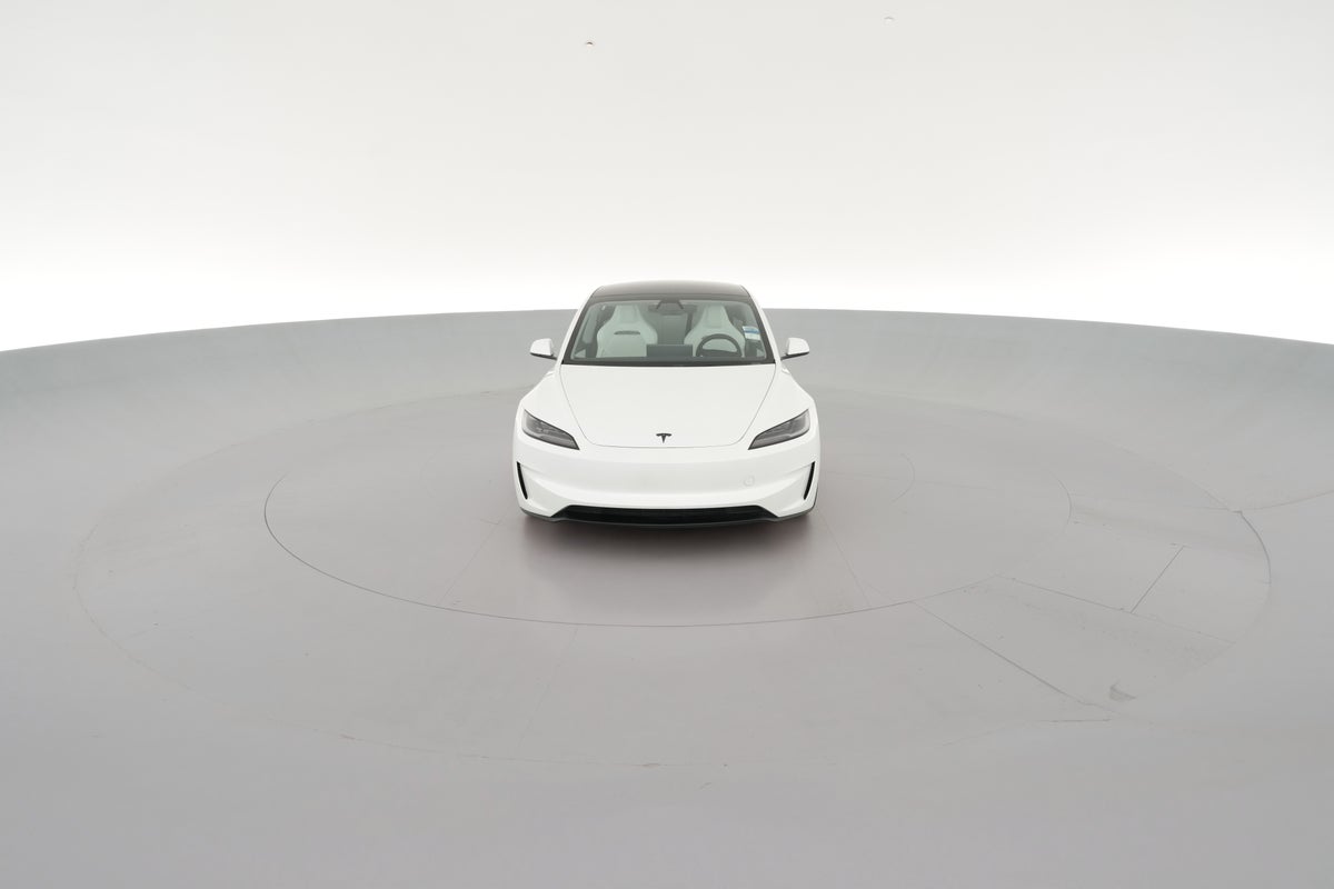 2025 Tesla Model 3 Performance All-Wheel Drive in Pearl White — 360° view 1