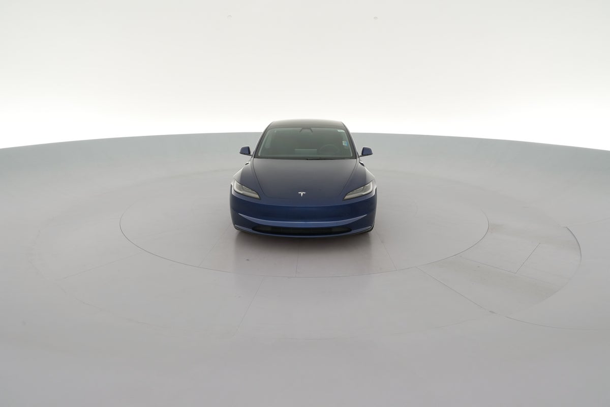 2024 Tesla Model 3 Long Range Rear-Wheel Drive in Deep Blue Metallic — 360° view 1
