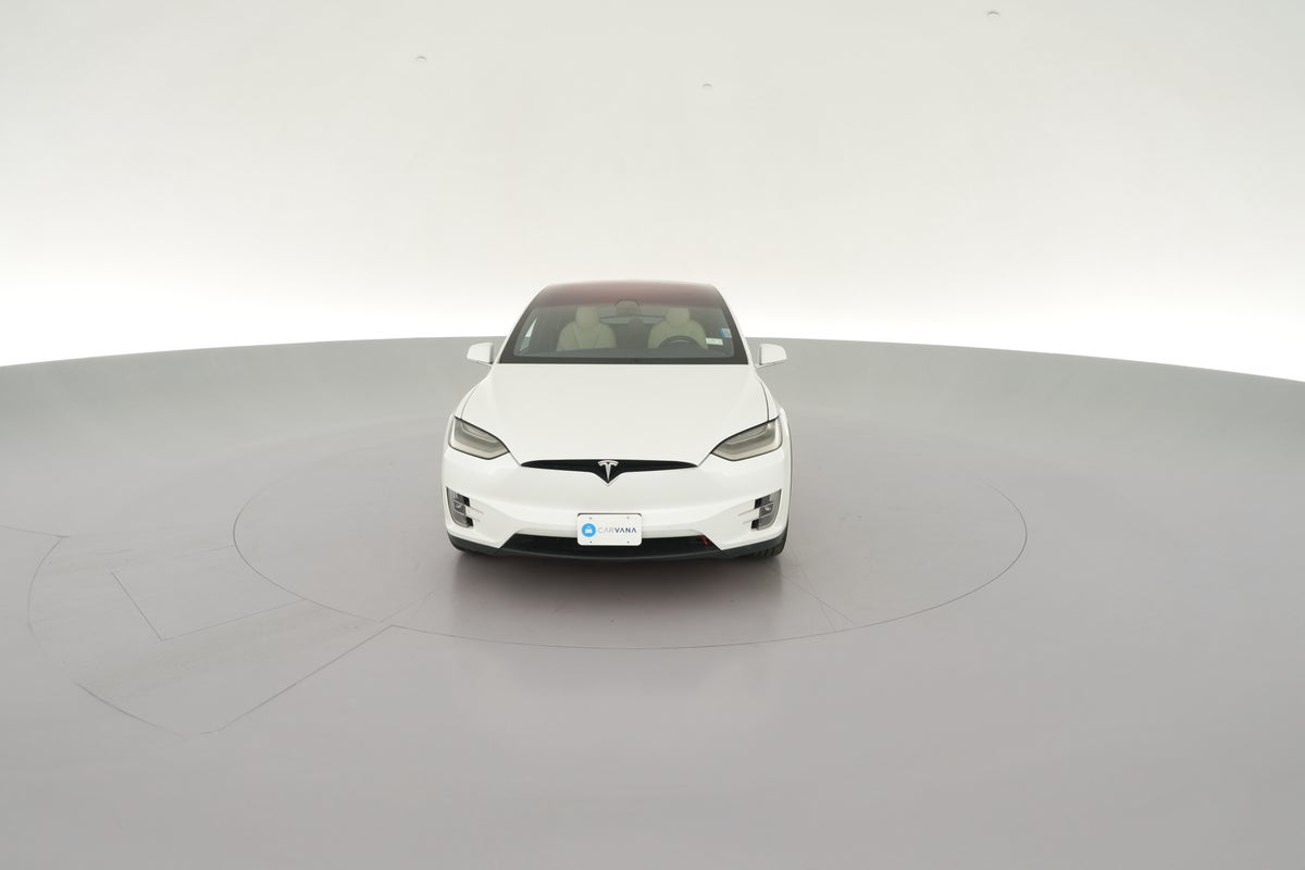 2020 Tesla Model X Long Range Plus in Pearl White Multi-coat — 360° view 1