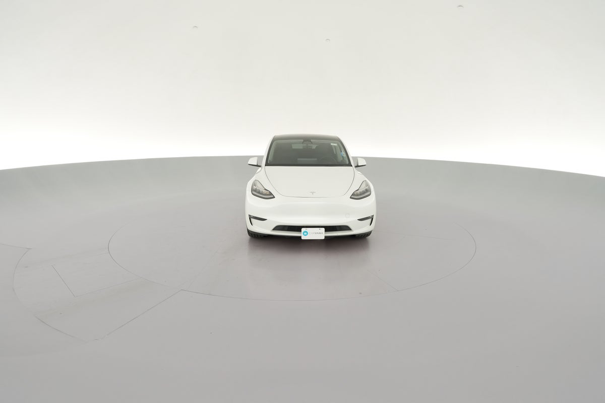 2023 Tesla Model Y Long Range All-Wheel Drive in Pearl White — 360° view 1