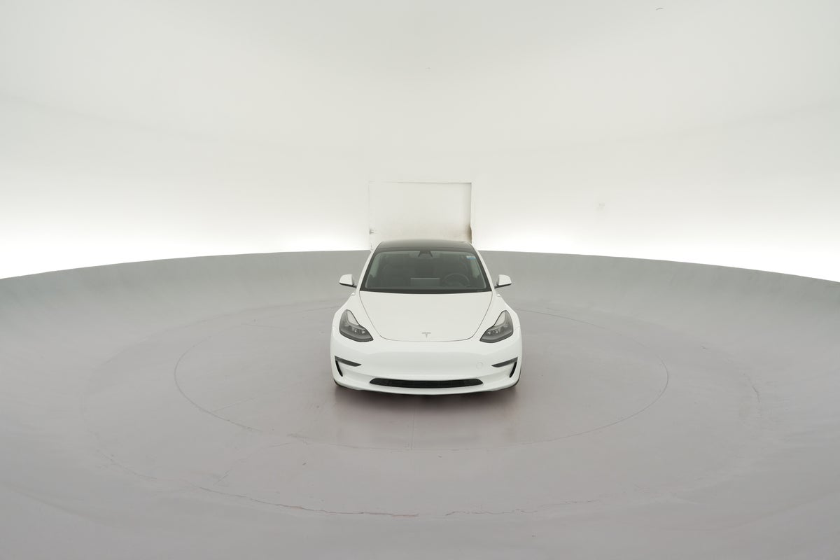 2021 Tesla Model 3 Long Range All-Wheel Drive in Pearl White — 360° view 1
