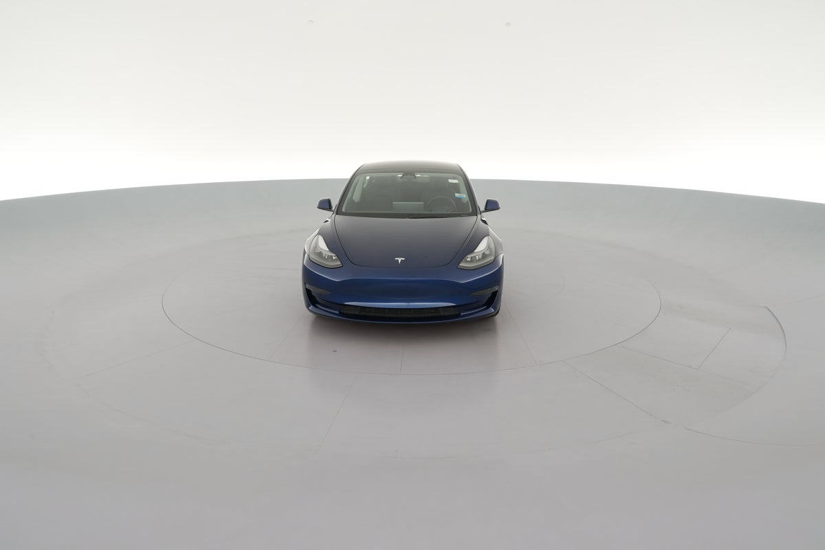 2023 Tesla Model 3 Rear-Wheel Drive in Deep Blue Metallic — 360° view 1