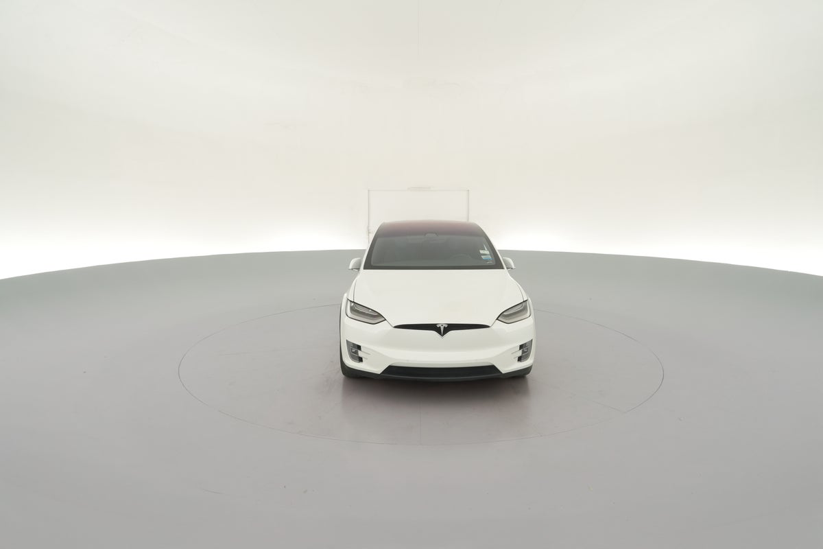 2020 Tesla Model X Long Range Plus in Pearl White Multi-coat — 360° view 1