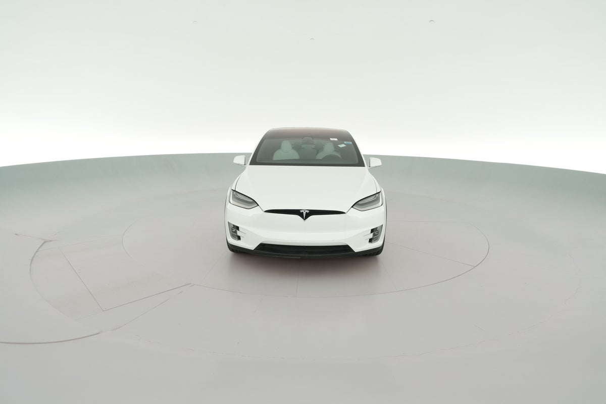 2020 Tesla Model X Long Range Plus in Pearl White Multi-coat — 360° view 1