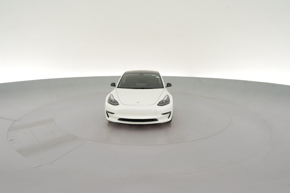 2021 Tesla Model 3 Long Range All-Wheel Drive in Pearl White — 360° view 1