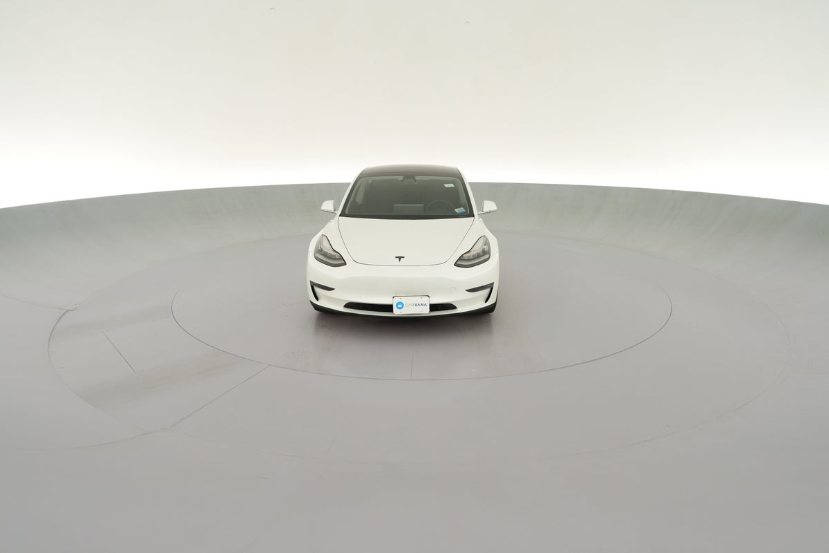 2020 Tesla Model 3 Long Range All-Wheel Drive in Pearl White — 360° view 1