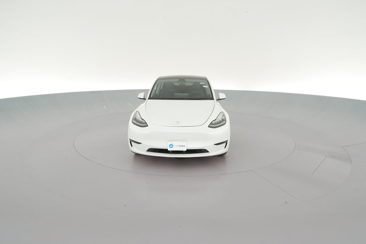 2023 Tesla Model Y Long Range All-Wheel Drive in Pearl White — 360° view 1