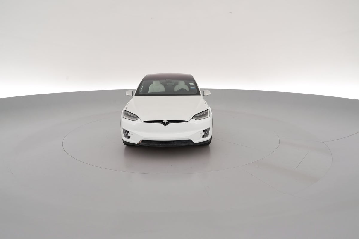 2020 Tesla Model X Long Range Plus in Pearl White Multi-coat — 360° view 1