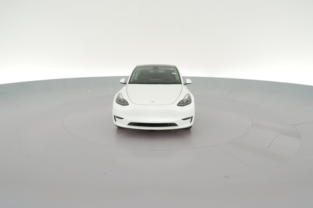 2023 Tesla Model Y Long Range All-Wheel Drive in Pearl White — 360° view 1