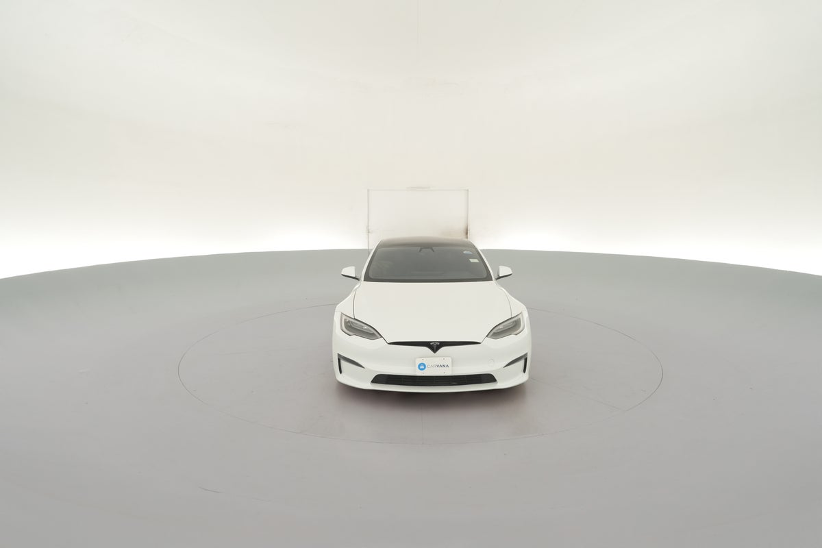 2021 Tesla Model S Long Range in Pearl White Multi-coat — 360° view 1
