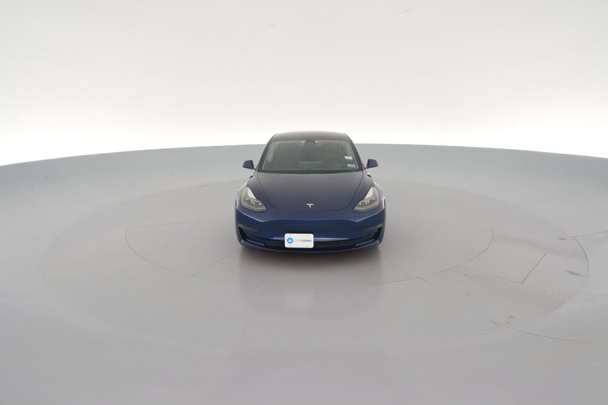 2023 Tesla Model 3 Long Range All-Wheel Drive in Deep Blue Metallic — 360° view 1