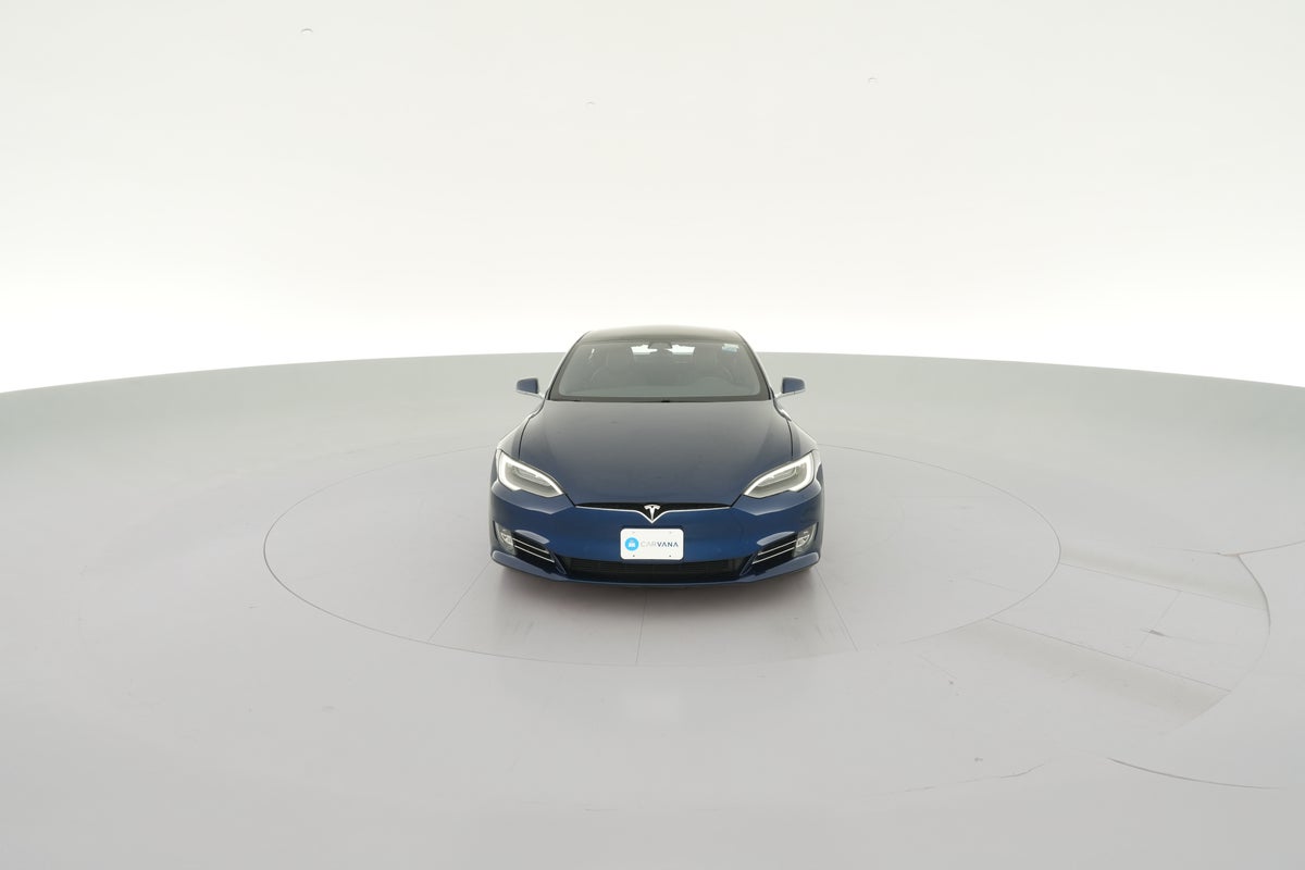 2021 Tesla Model S Long Range Plus in Deep Blue Metallic — 360° view 1