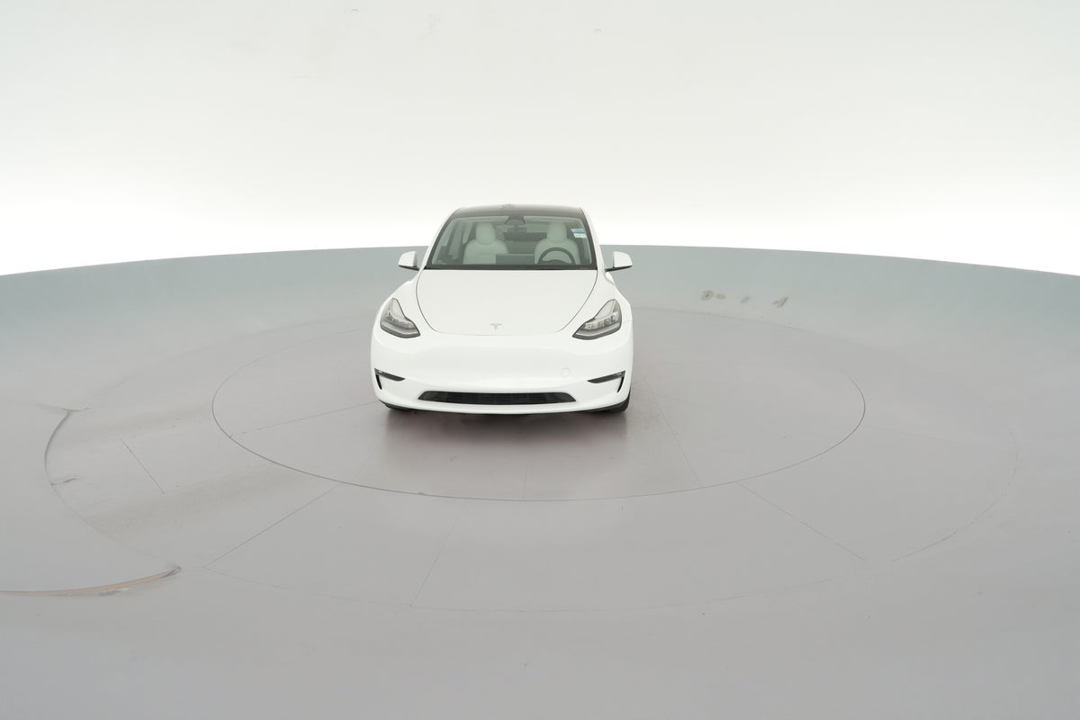 2023 Tesla Model Y Long Range All-Wheel Drive in Pearl White — 360° view 1