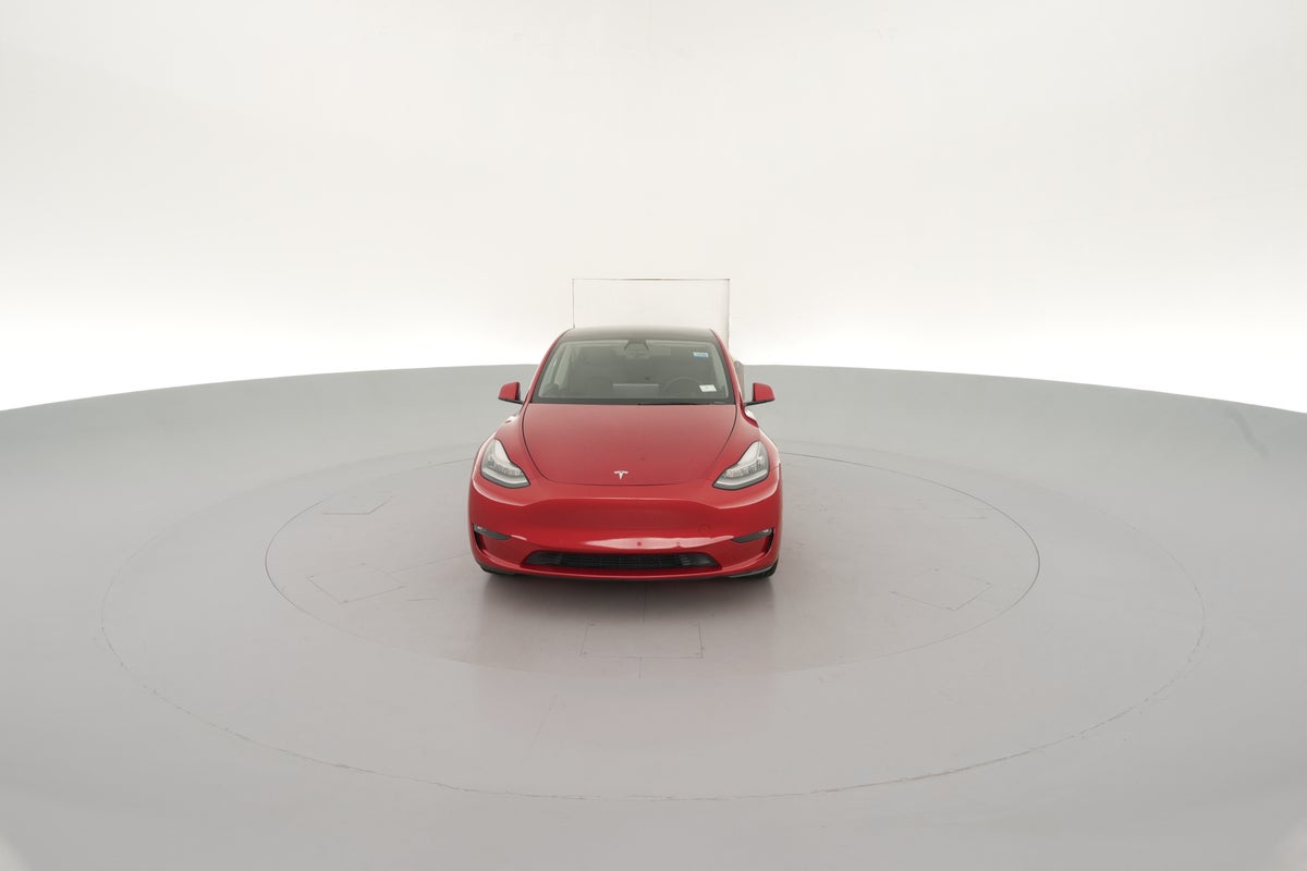 2021 Tesla Model Y Standard Range in Red Multi-coat — 360° view 1