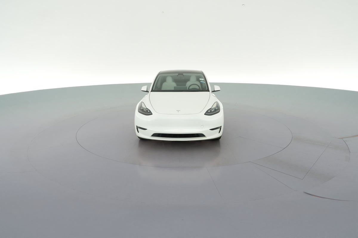 2023 Tesla Model Y Long Range All-Wheel Drive in Pearl White — 360° view 1