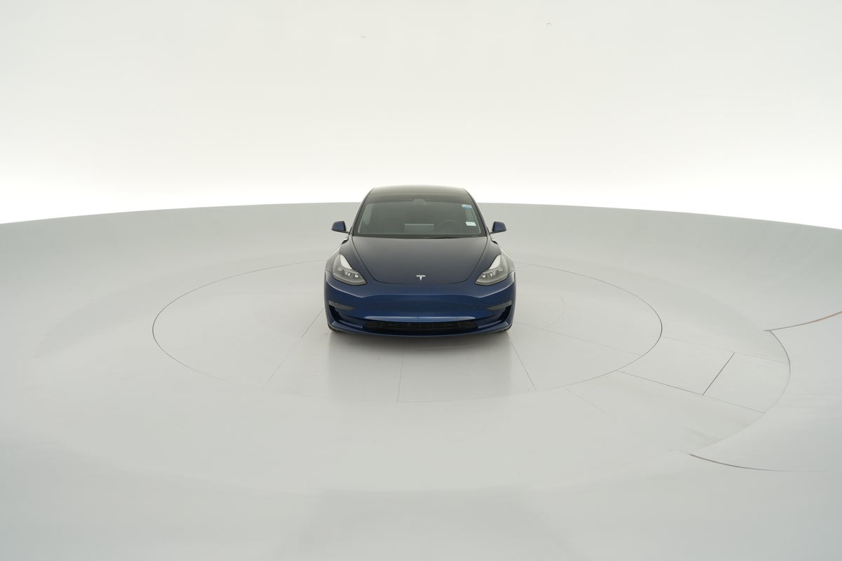 2023 Tesla Model 3 Rear-Wheel Drive in Deep Blue Metallic — 360° view 1