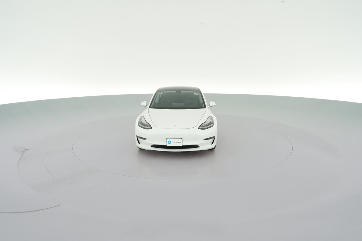 2020 Tesla Model 3 Long Range All-Wheel Drive in Pearl White — 360° view 1