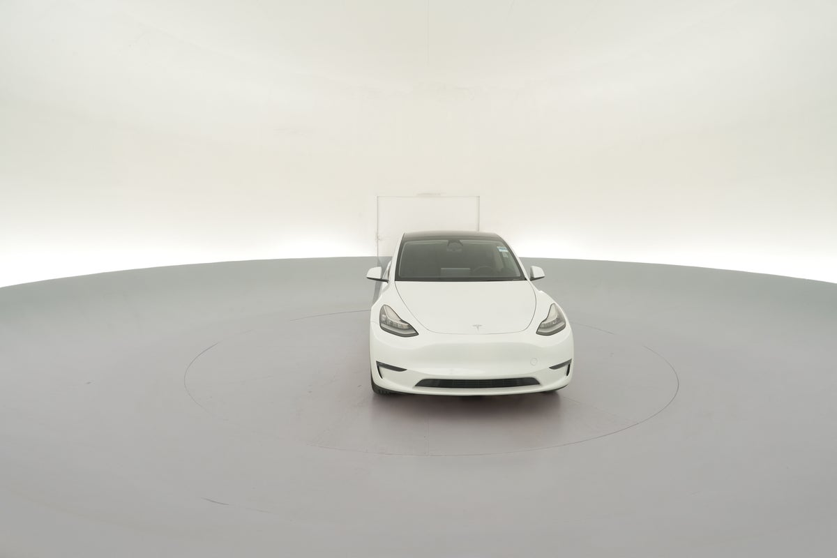 2023 Tesla Model Y Long Range All-Wheel Drive in Pearl White — 360° view 1