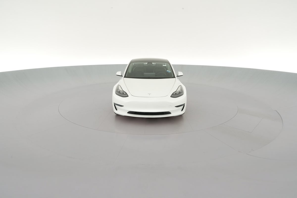 2022 Tesla Model 3 Long Range All-Wheel Drive in Pearl White — 360° view 1