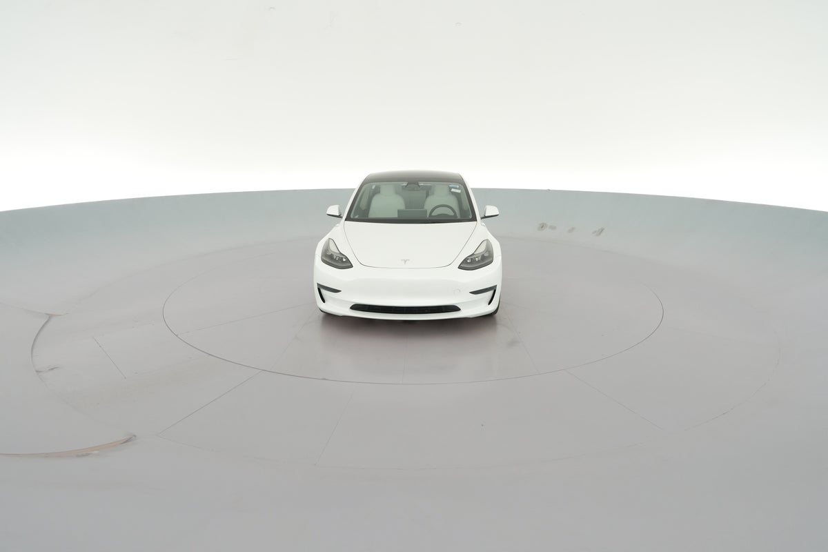 2023 Tesla Model 3 Rear-Wheel Drive in Pearl White — 360° view 1