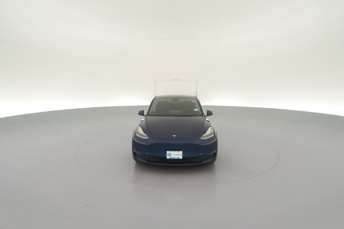 2023 Tesla Model Y Long Range All-Wheel Drive in Deep Blue Metallic — 360° view 1