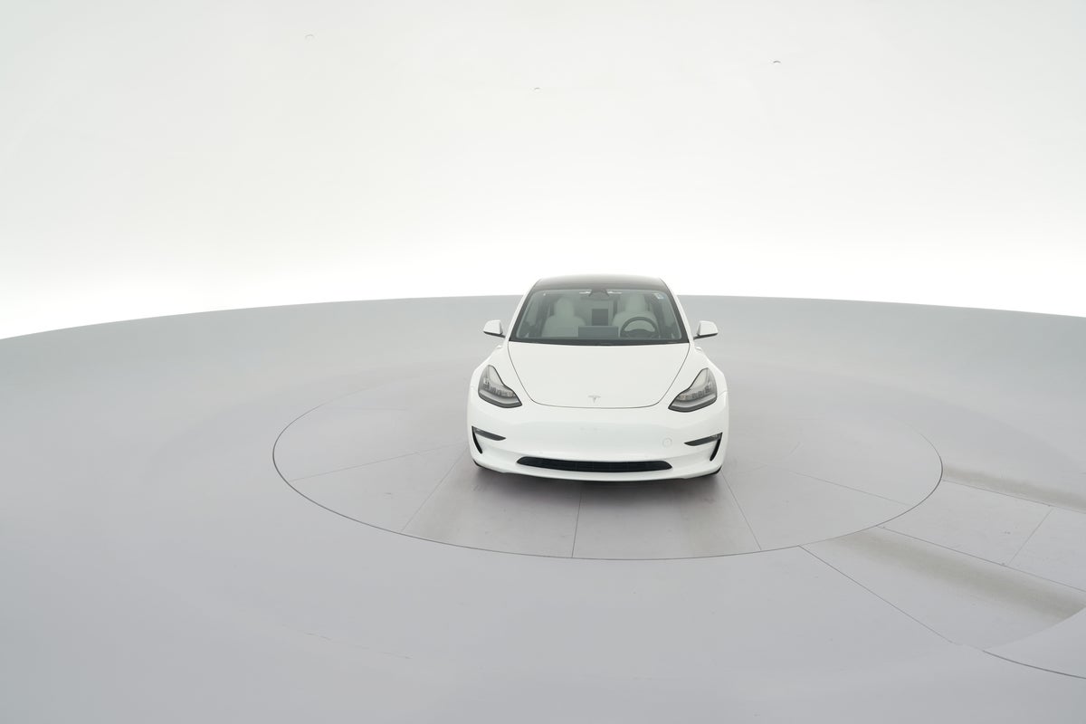 2021 Tesla Model 3 Long Range All-Wheel Drive in Pearl White — 360° view 1