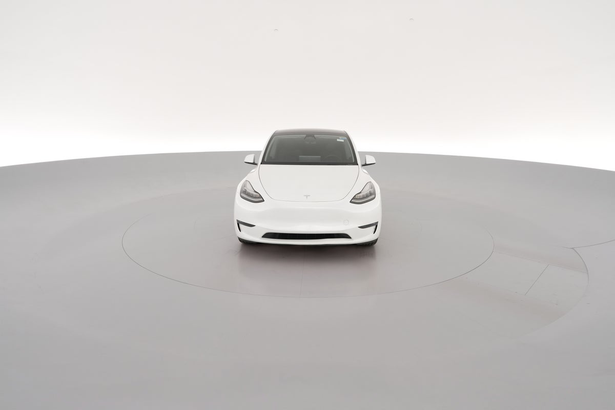 2023 Tesla Model Y Long Range All-Wheel Drive in Pearl White — 360° view 1