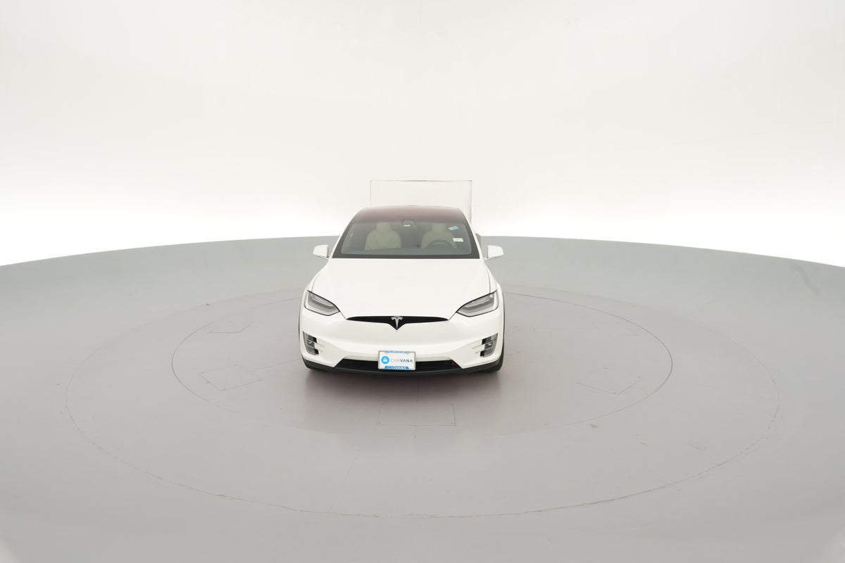 2020 Tesla Model X Long Range Plus in Pearl White Multi-coat — 360° view 1