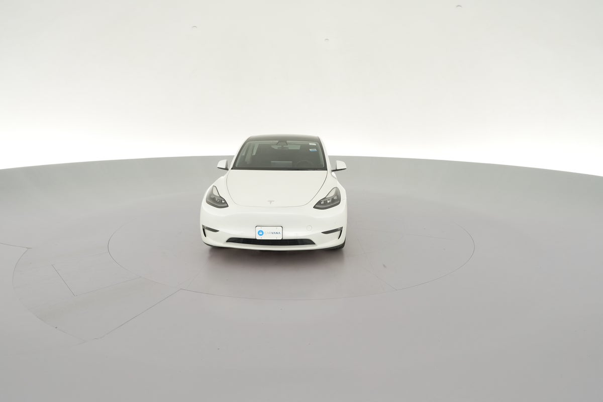 2021 Tesla Model Y Performance All-Wheel Drive in Pearl White — 360° view 1
