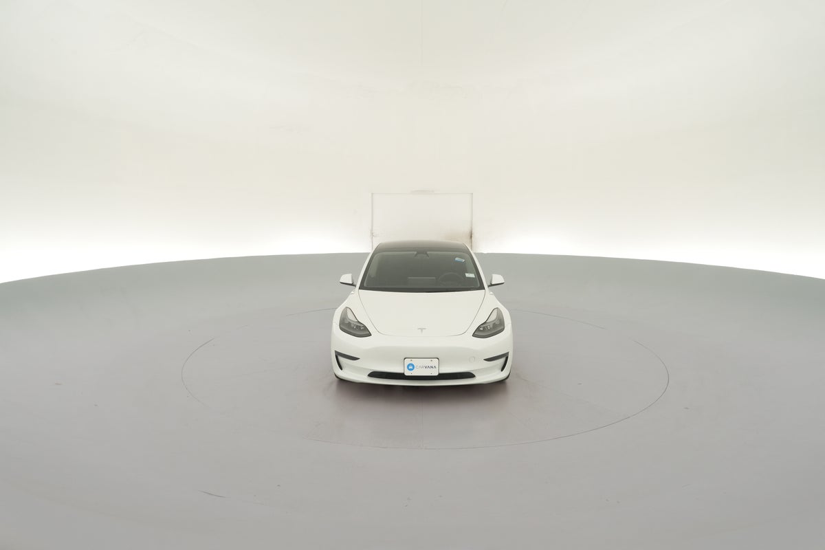 2023 Tesla Model 3 Rear-Wheel Drive in Pearl White — 360° view 1