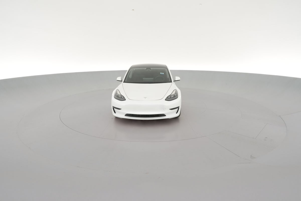 2023 Tesla Model 3 Rear-Wheel Drive in Pearl White — 360° view 1