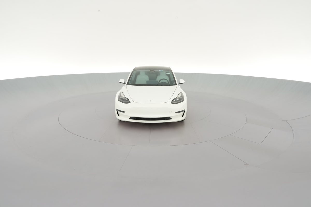 2022 Tesla Model 3 Long Range All-Wheel Drive in Pearl White — 360° view 1