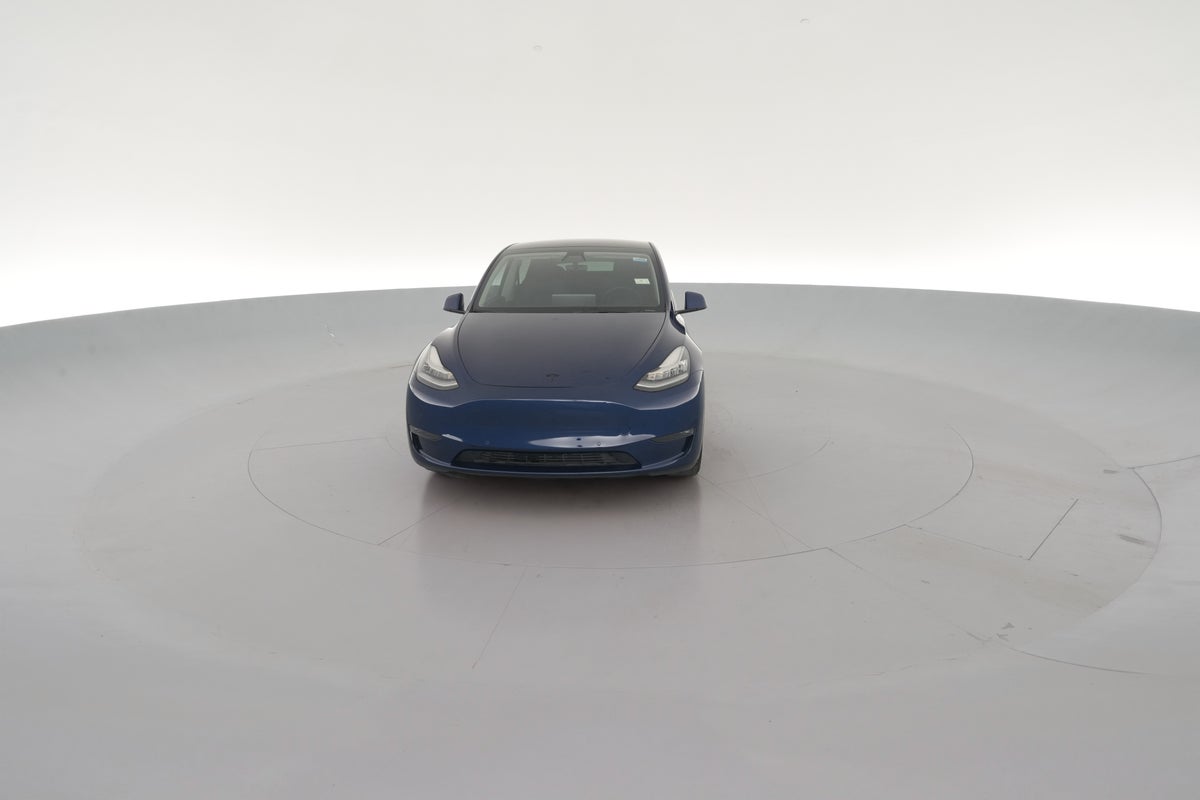 2022 Tesla Model Y Long Range All-Wheel Drive in Deep Blue Metallic — 360° view 1