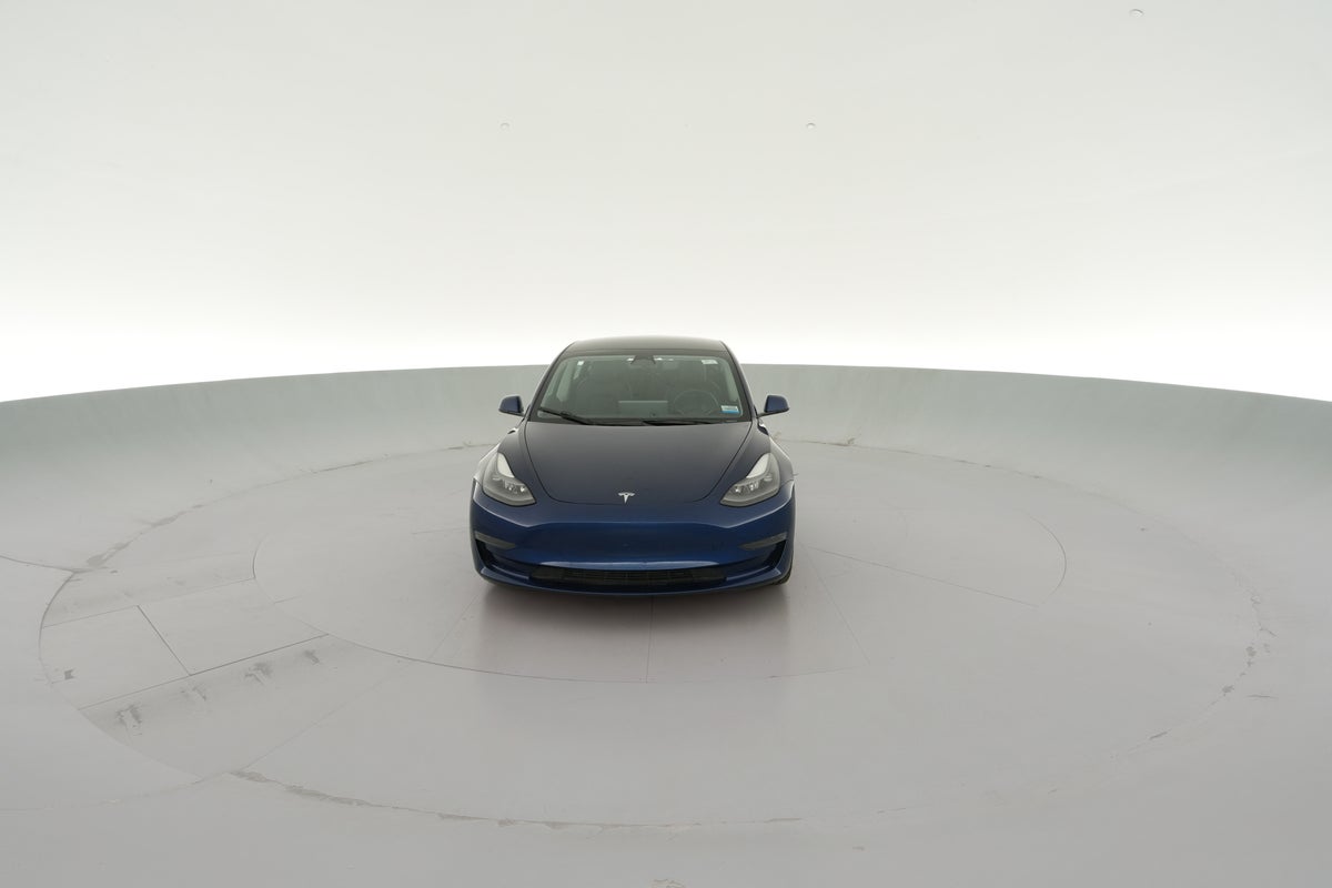 2023 Tesla Model 3 Rear-Wheel Drive in Deep Blue Metallic — 360° view 1