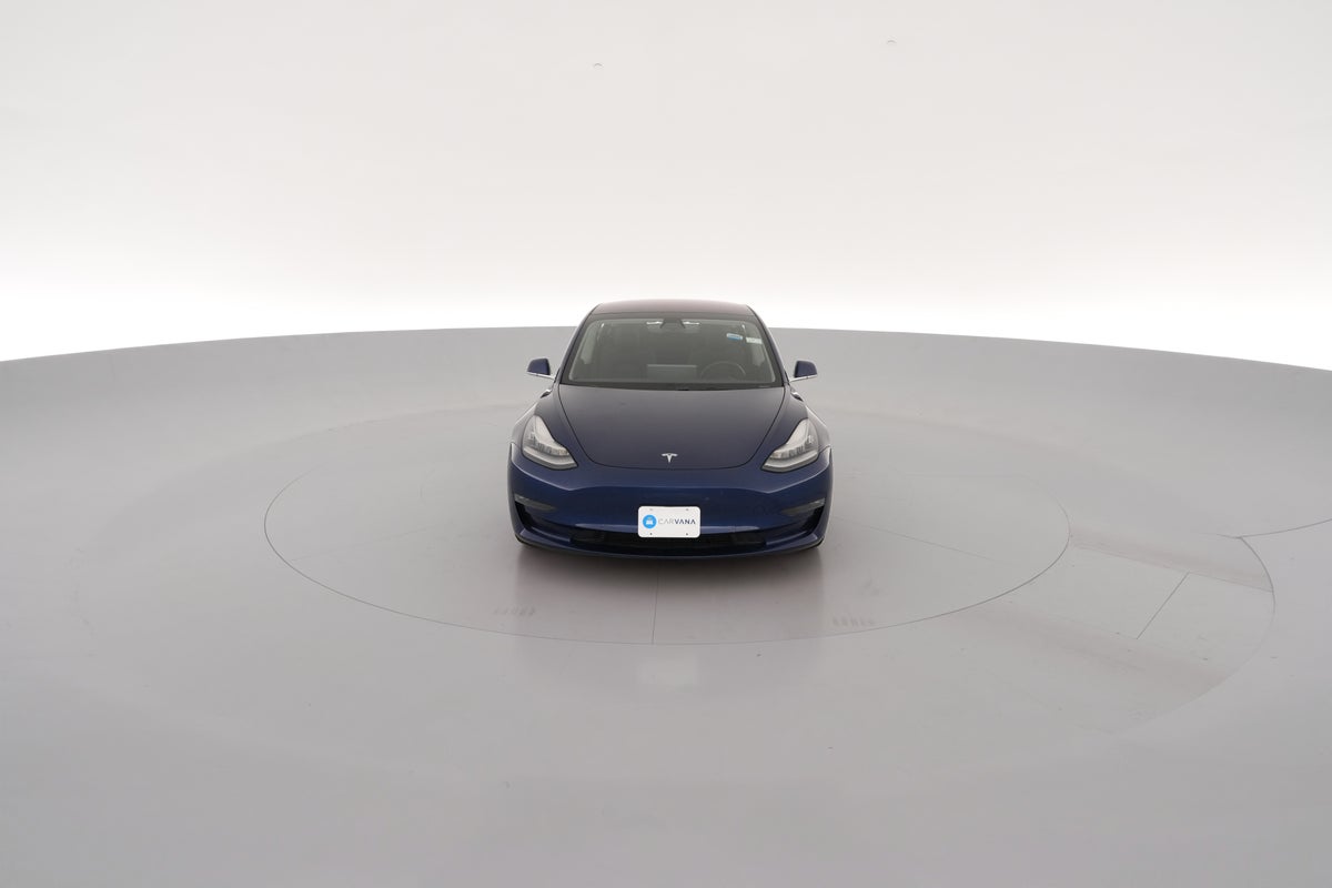 2019 Tesla Model 3 Long Range All-Wheel Drive in Deep Blue Metallic — 360° view 1