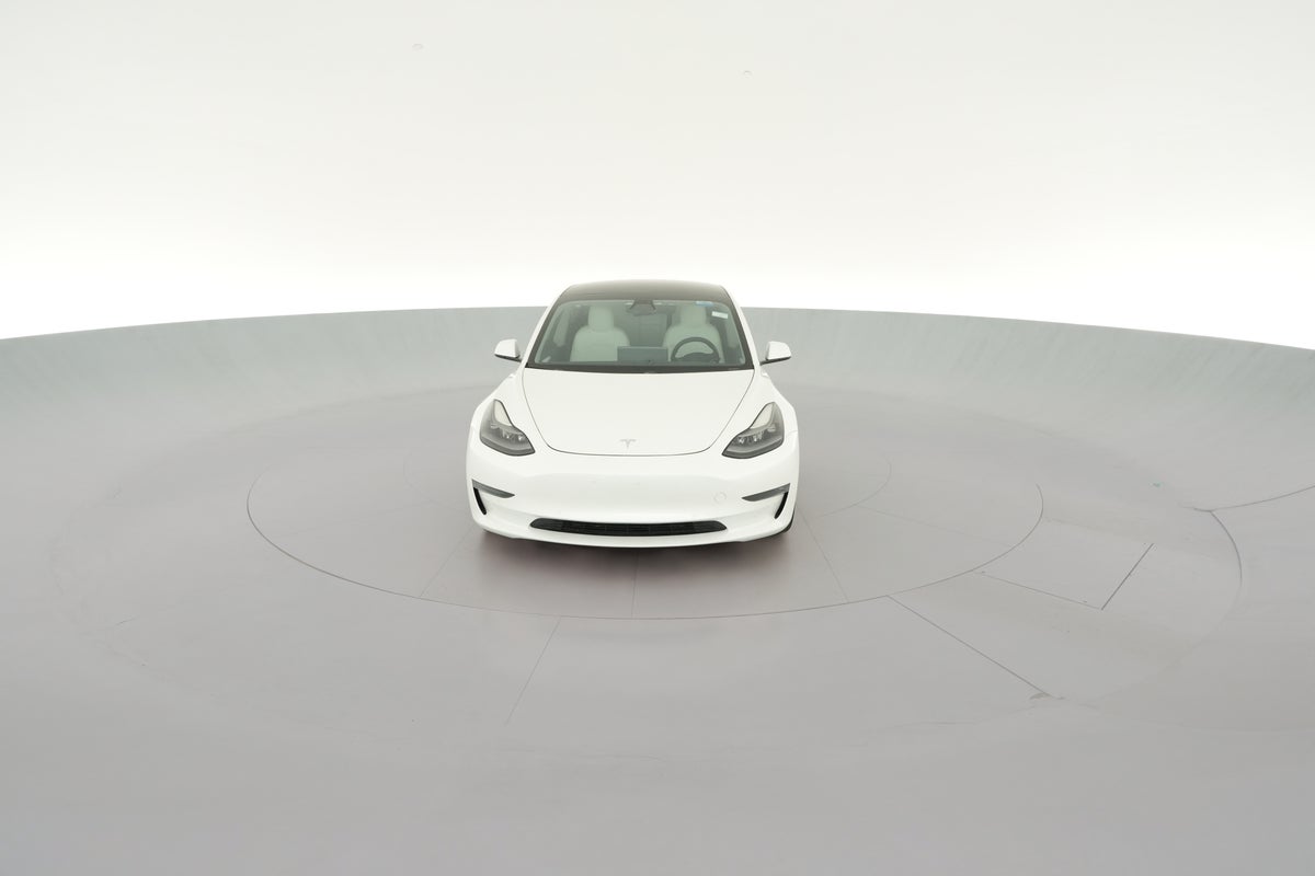 2021 Tesla Model 3 Long Range All-Wheel Drive in Pearl White — 360° view 1
