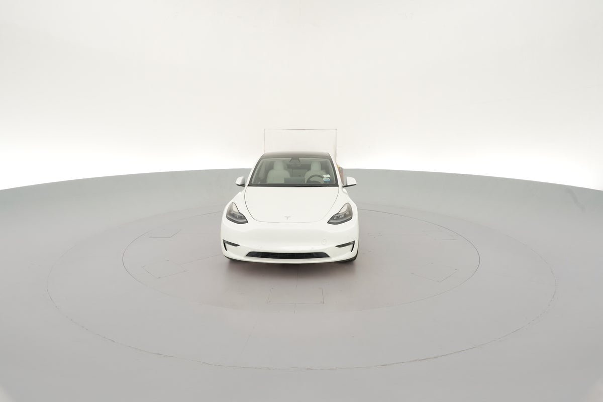 2021 Tesla Model Y Performance All-Wheel Drive in Pearl White — 360° view 1