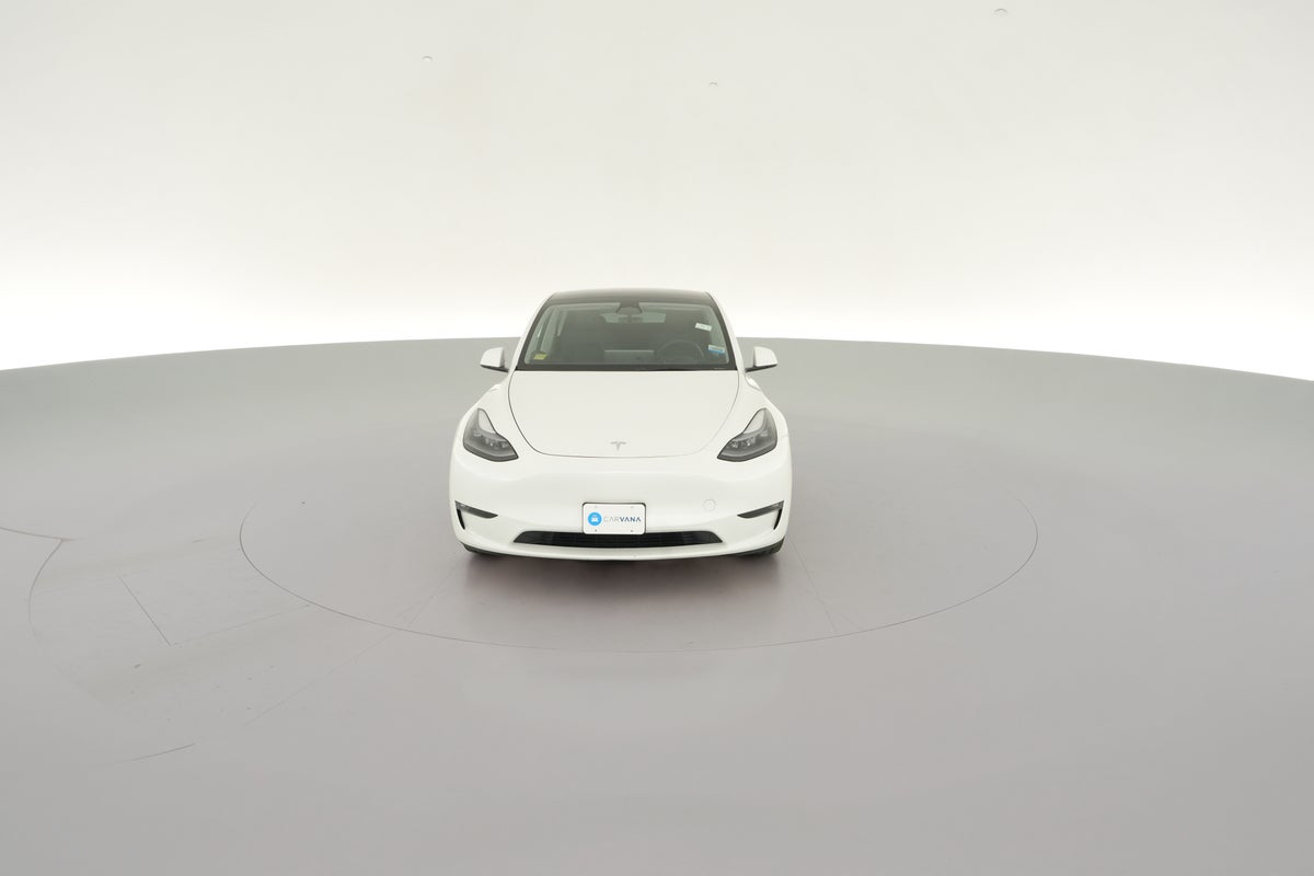 2023 Tesla Model Y Long Range All-Wheel Drive in Pearl White — 360° view 1