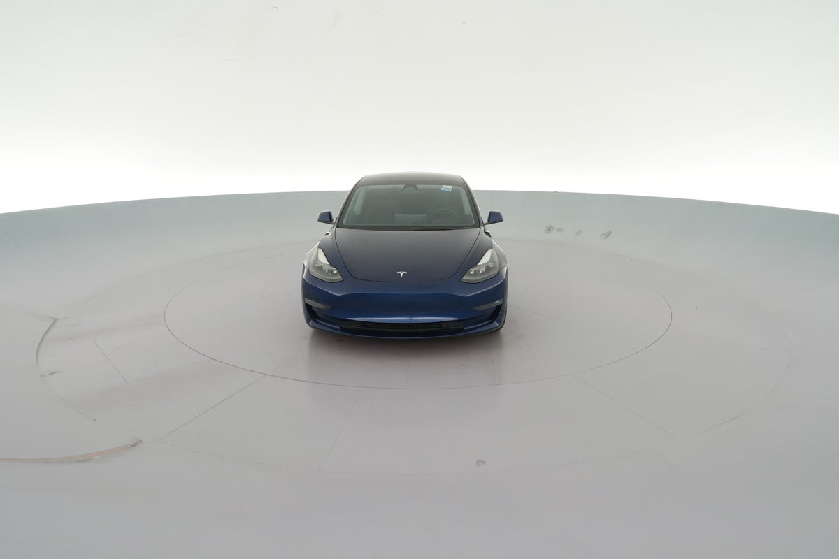 2023 Tesla Model 3 Performance in Deep Blue Metallic — 360° view 1