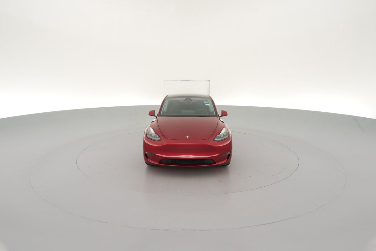 2024 Tesla Model Y Long Range All-Wheel Drive in Ultra Red — 360° view 1