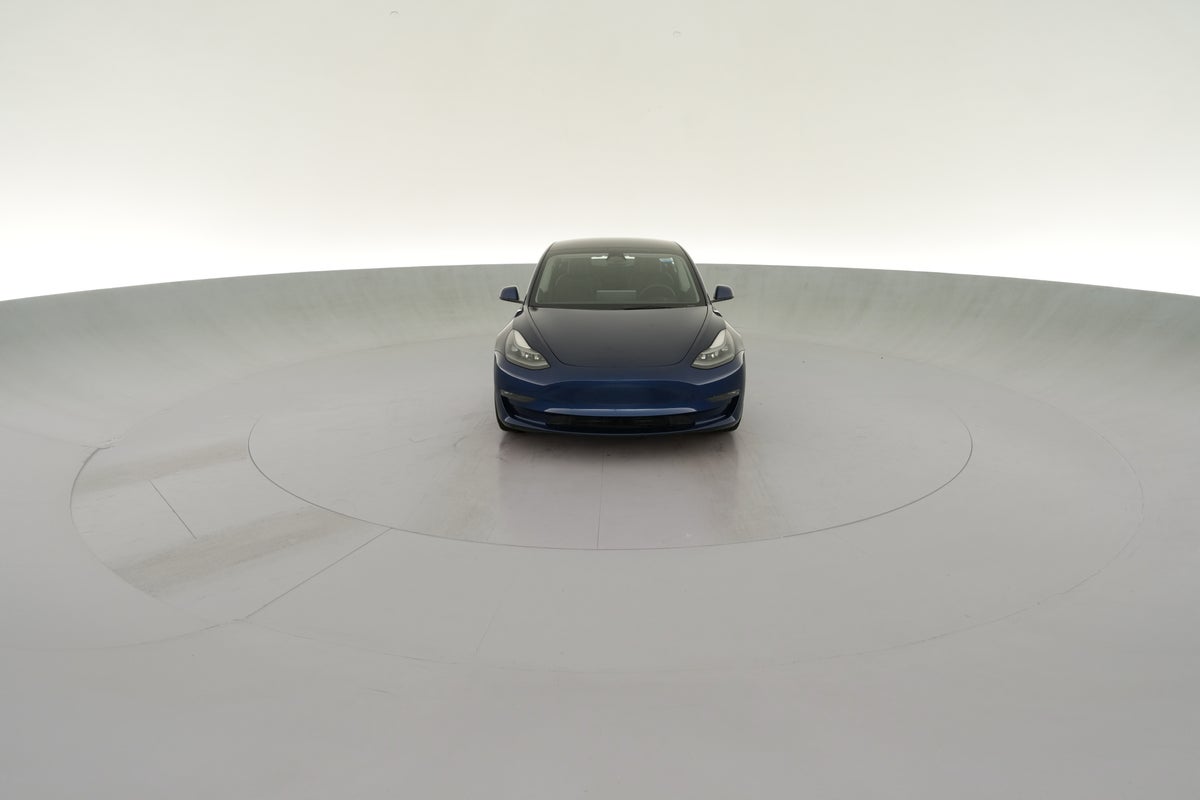 2023 Tesla Model 3 Performance in Deep Blue Metallic — 360° view 1