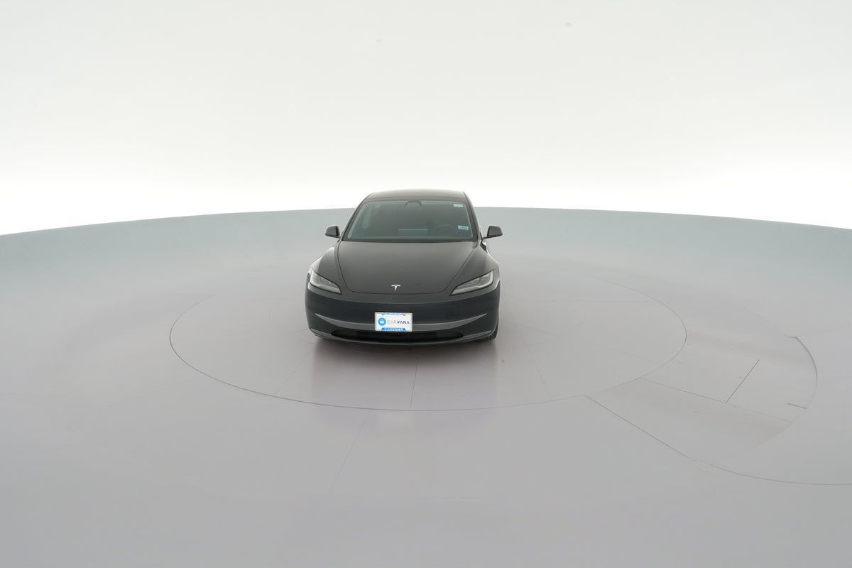 2025 Tesla Model 3 Long Range Rear-Wheel Drive in Stealth Grey — 360° view 1