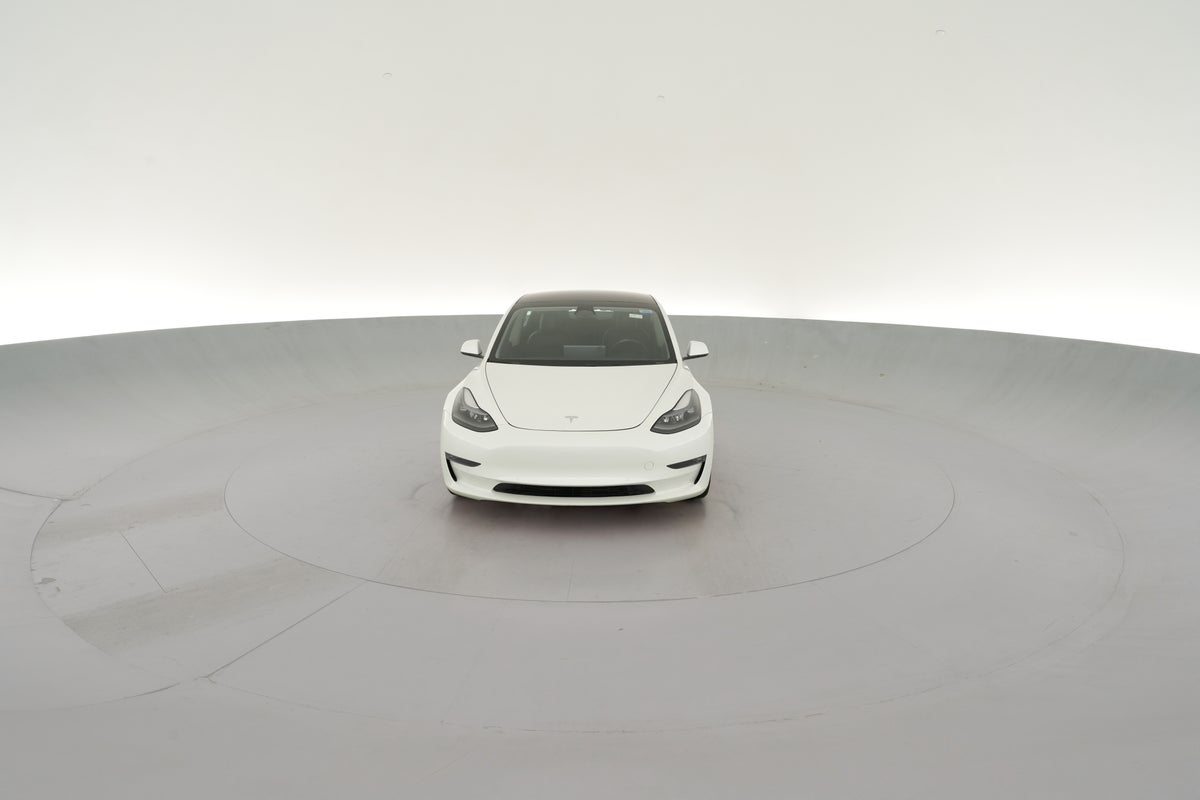 2021 Tesla Model 3 Long Range All-Wheel Drive in Pearl White — 360° view 1