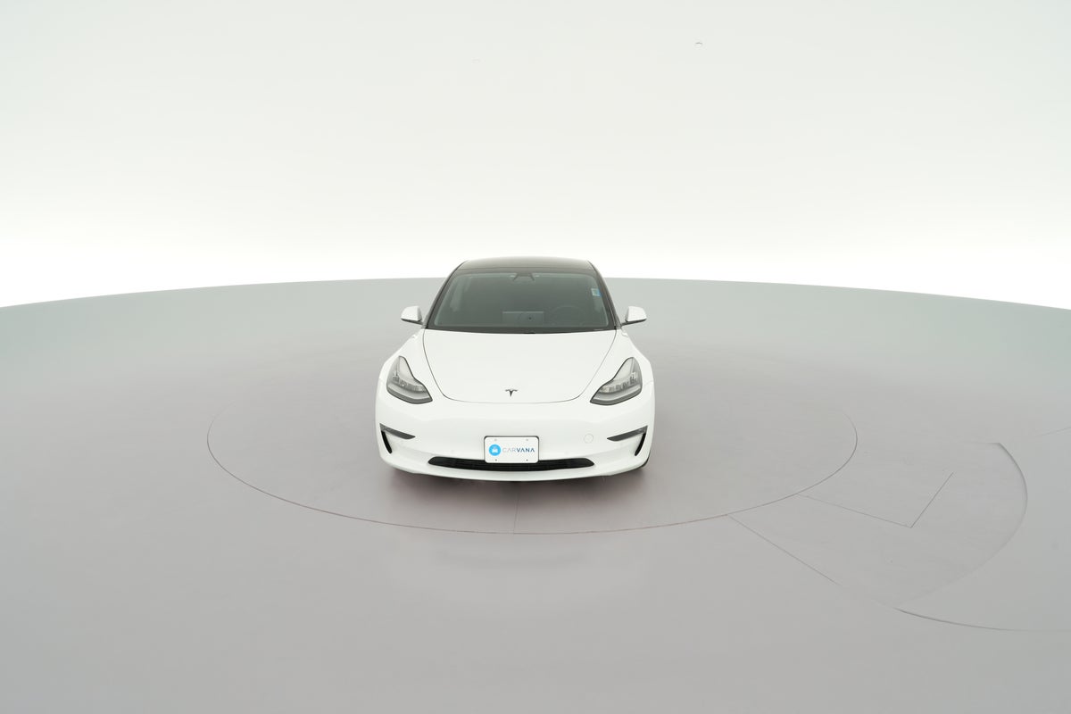 2021 Tesla Model 3 Long Range All-Wheel Drive in Pearl White Multi-Coat — 360° view 1